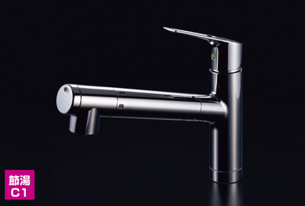 省エネシャワーホース付き水栓