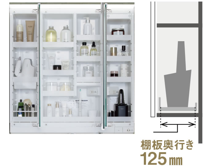 ミラーキャビネット外観